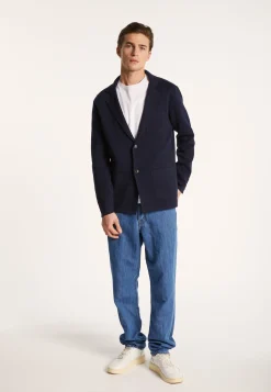 Montagut Vestes Et Cardigans-Blazer à poches en coton - Bacari 05-Bleu marine
