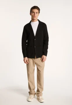 Montagut Vestes Et Cardigans-Blazer à poches en coton - Bacari 01-Noir