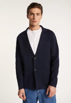 Montagut Vestes Et Cardigans-Blazer à poches en coton - Bacari 05-Bleu marine