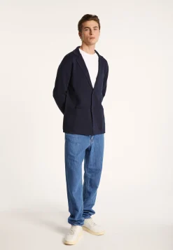 Montagut Vestes Et Cardigans-Blazer à poches en coton - Bacari 05-Bleu marine