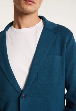 Montagut Vestes Et Cardigans-Blazer à poches en coton - Bacari 06-Bleu moyen