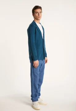 Montagut Vestes Et Cardigans-Blazer à poches en coton - Bacari 06-Bleu moyen