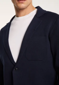 Montagut Vestes Et Cardigans-Blazer à poches en coton - Bacari 05-Bleu marine
