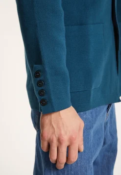 Montagut Vestes Et Cardigans-Blazer à poches en coton - Bacari 06-Bleu moyen