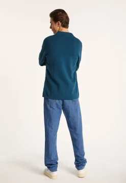 Montagut Vestes Et Cardigans-Blazer à poches en coton - Bacari 06-Bleu moyen