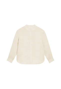 Montagut T-Shirts Et Débardeurs-Blouse en lin col tunisien - Vania 12-Beige clair