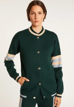 Montagut Vestes Et Cardigans-Bombers en coton cachemire - Perline 21-Vert foncé