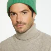 Montagut Accessoires-Bonnet unisexe cachemire et laine - Gad 22-Vert moyen