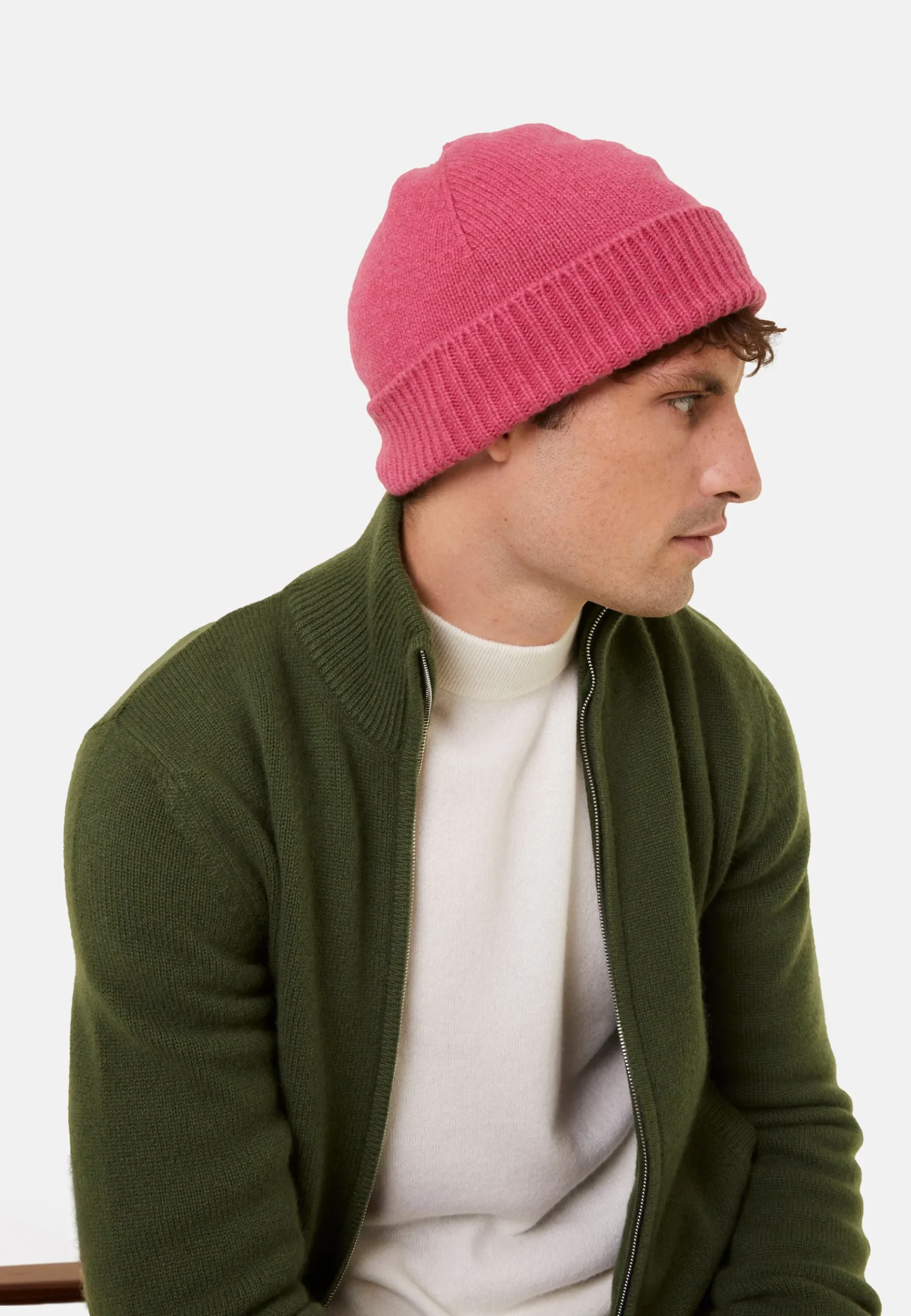 Montagut Accessoires-Bonnet unisexe en cachemire mélangé - Gad 26-Rose foncé