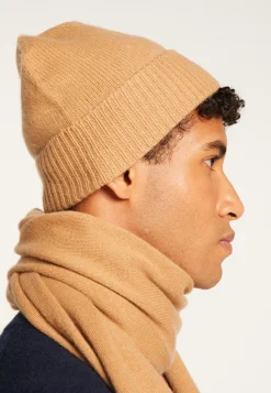 Montagut Accessoires-Bonnet unisexe en cachemire - Lolla 88-Camel
