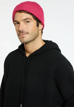 Montagut Accessoires-Bonnet unisexe en laine côtelé - Gato 26-Rose foncé