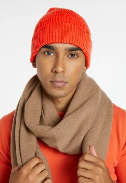 Montagut Accessoires-Bonnet unisexe en laine côtelé - Gato 15-Orange