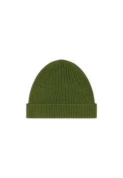 Montagut Accessoires-Bonnet unisexe en laine côtelé - Gato 83-Kaki