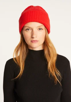 Montagut Accessoires-Bonnet unisexe en laine mérinos - Line 52-Rouge