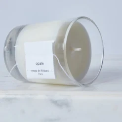 Montagut Bougies-Bougie de naissance - Opale 02-Blanc