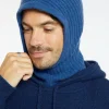 Montagut Accessoires-Cagoule unisexe cachemire et laine - Gala 48-Bleu roi