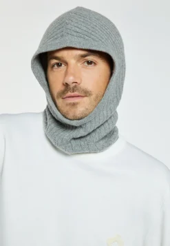 Montagut Accessoires-Cagoule unisexe cachemire et laine - Gala 09-Gris moyen