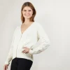 Montagut Vestes Et Cardigans-Cardigan à fantaisie de torsades en cachemire - Fiona 82-Ecru