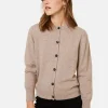 Montagut Les Incontournables-Cardigan boutonné col rond en cachemire - Ari 14-Beige foncé