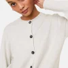 Montagut Les Incontournables-Cardigan boutonné col rond en cachemire - Ari 11-Gris clair