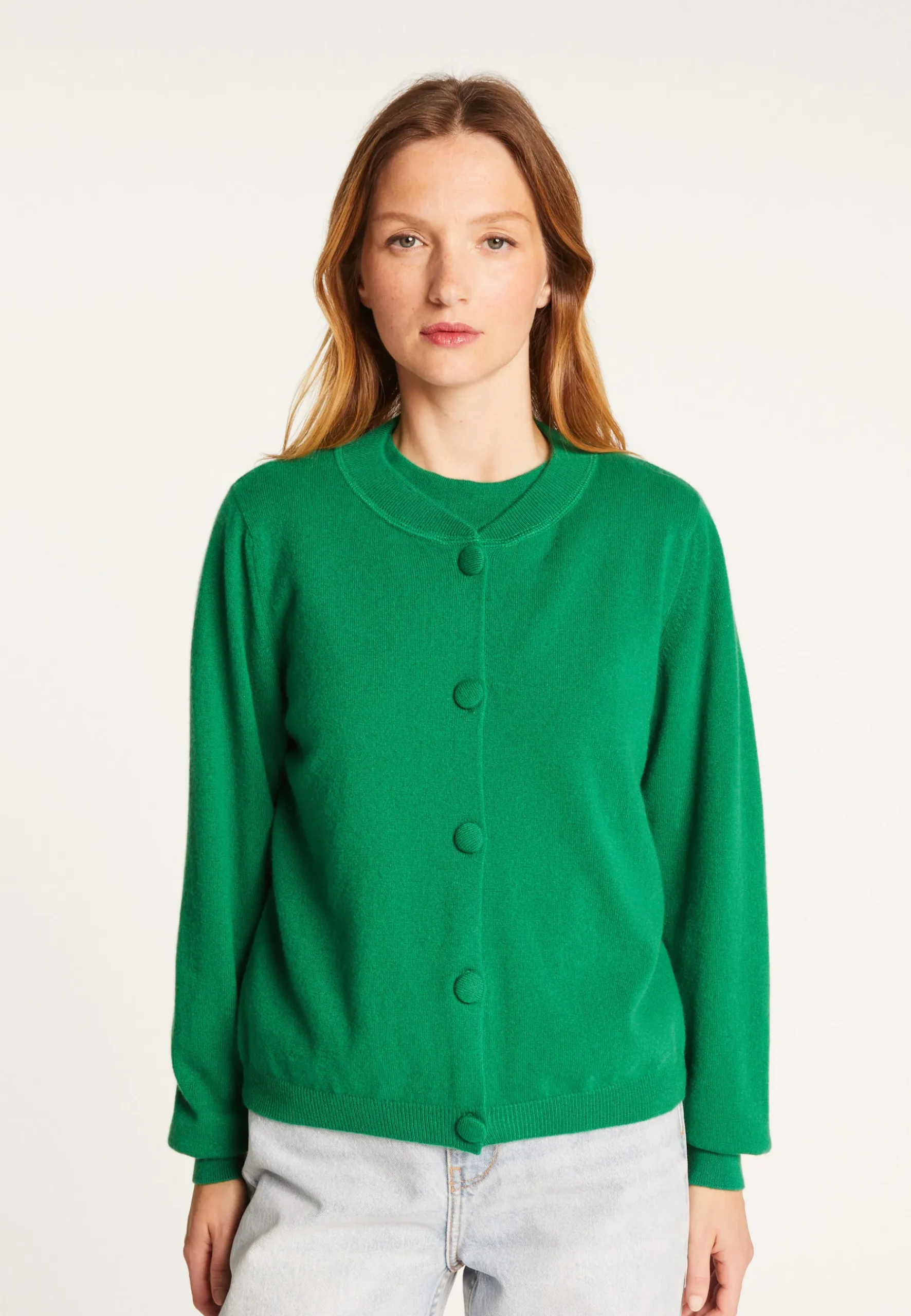 Montagut Vestes Et Cardigans-Cardigan boutonné en cachemire - Aura 22-Vert moyen