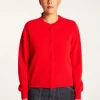 Montagut Vestes Et Cardigans-Cardigan boutonné en cachemire - Aura 52-Rouge
