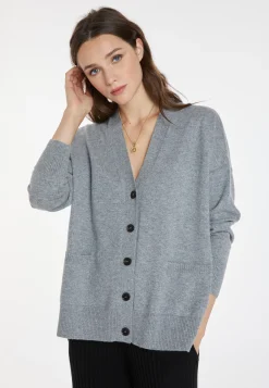 Montagut Les Incontournables-Cardigan boutonné en cachemire - Ariel 09-Gris moyen