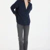 Montagut Les Incontournables-Cardigan boutonné en cachemire - Ariel 05-Bleu marine