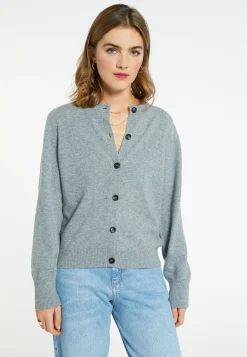Montagut Les Incontournables-Cardigan boutonné en cachemire - Ari 09-Gris moyen