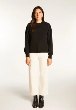 Montagut Vestes Et Cardigans-Cardigan boutonné en cachemire - Aura 01-Noir