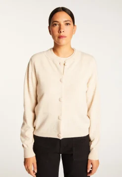 Montagut Vestes Et Cardigans-Cardigan boutonné en cachemire - Aura 13-Beige moyen