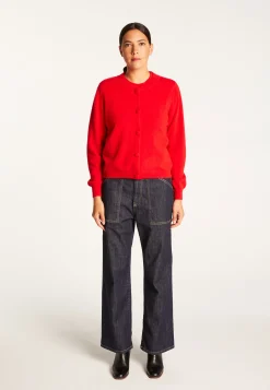 Montagut Vestes Et Cardigans-Cardigan boutonné en cachemire - Aura 52-Rouge