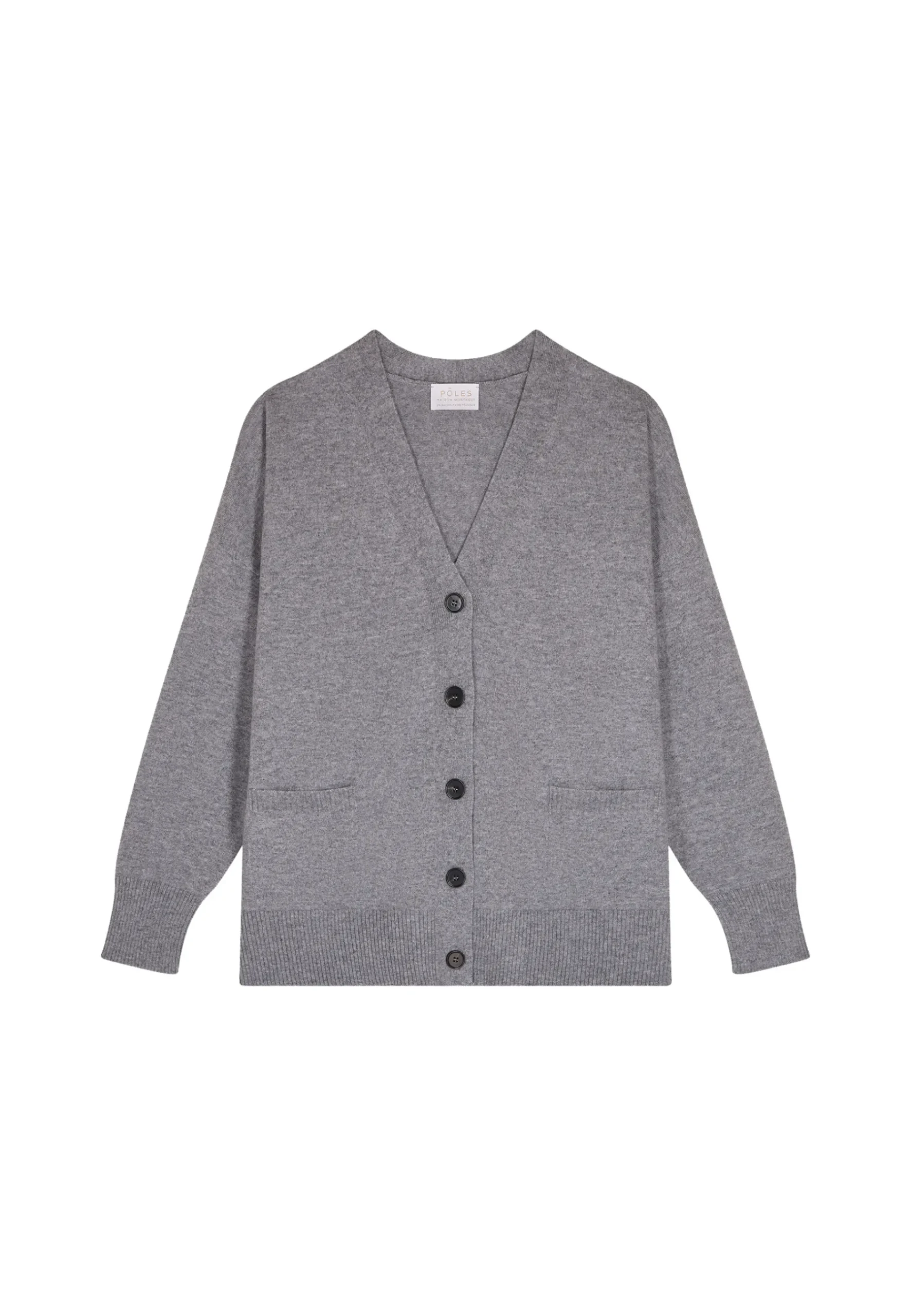 Montagut Les Incontournables-Cardigan boutonné en cachemire - Ariel 09-Gris moyen