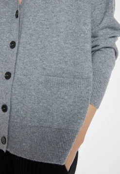 Montagut Les Incontournables-Cardigan boutonné en cachemire - Ariel 09-Gris moyen