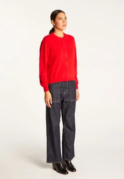 Montagut Vestes Et Cardigans-Cardigan boutonné en cachemire - Aura 52-Rouge