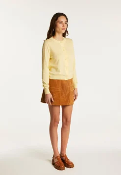 Montagut Vestes Et Cardigans-Cardigan en coton - Dana 08-Jaune