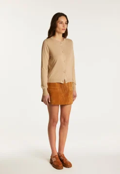 Montagut Vestes Et Cardigans-Cardigan en coton - Dana 13-Beige moyen