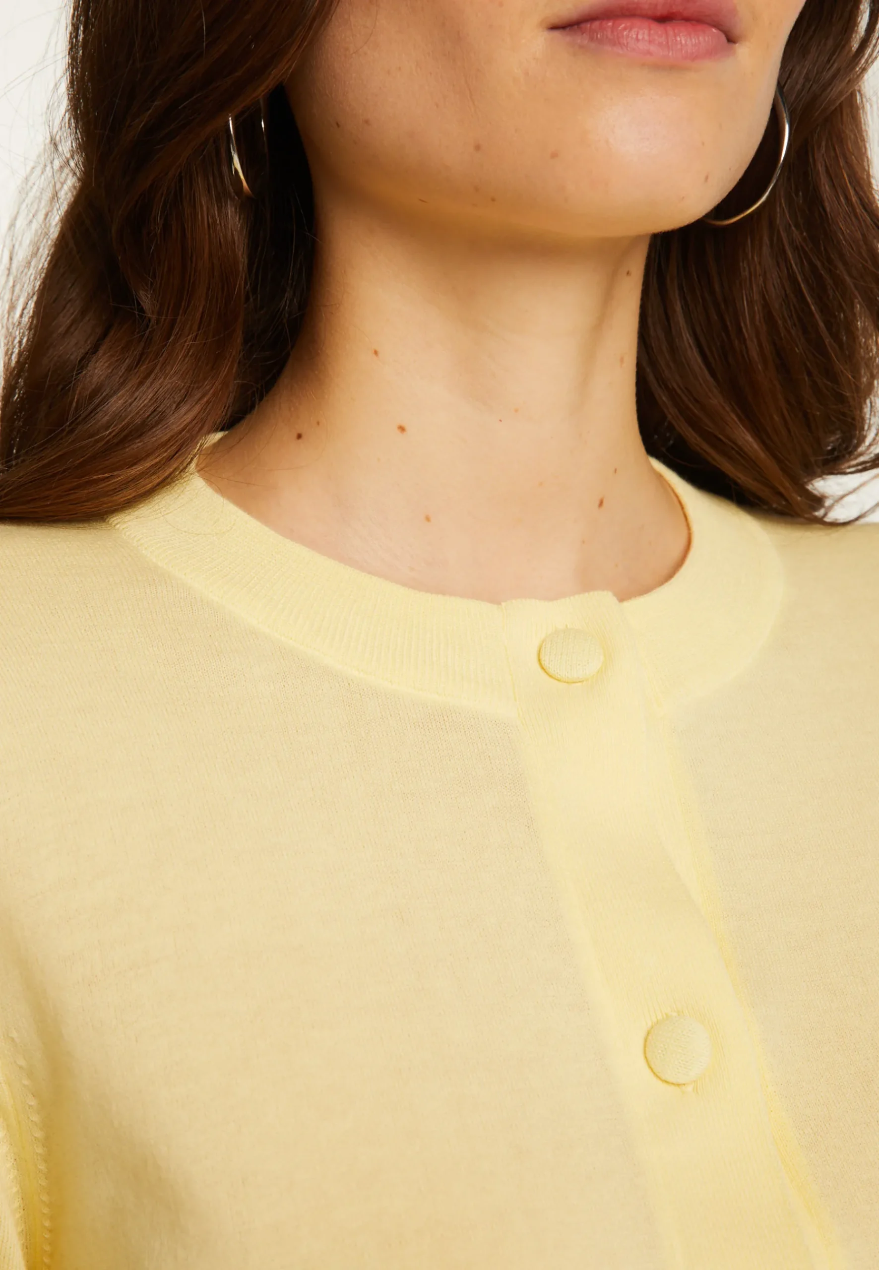 Montagut Vestes Et Cardigans-Cardigan en coton - Dana 08-Jaune