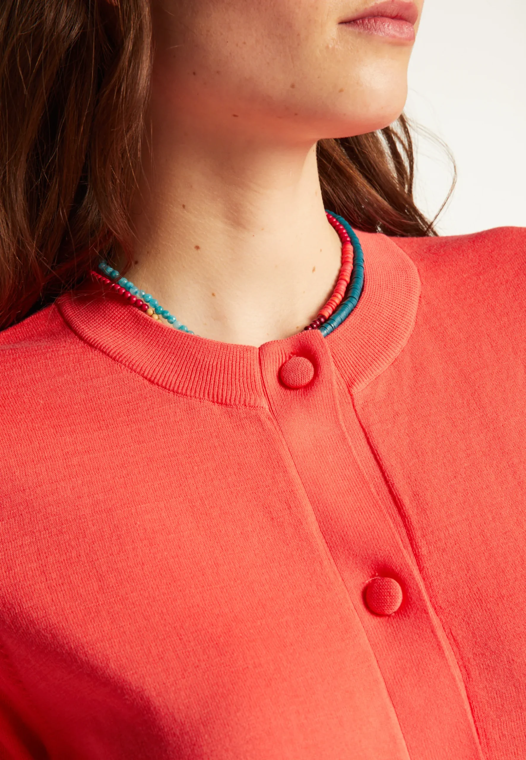 Montagut Vestes Et Cardigans-Cardigan en coton - Dana 25-Rose moyen