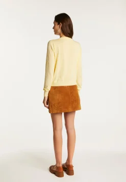 Montagut Vestes Et Cardigans-Cardigan en coton - Dana 08-Jaune