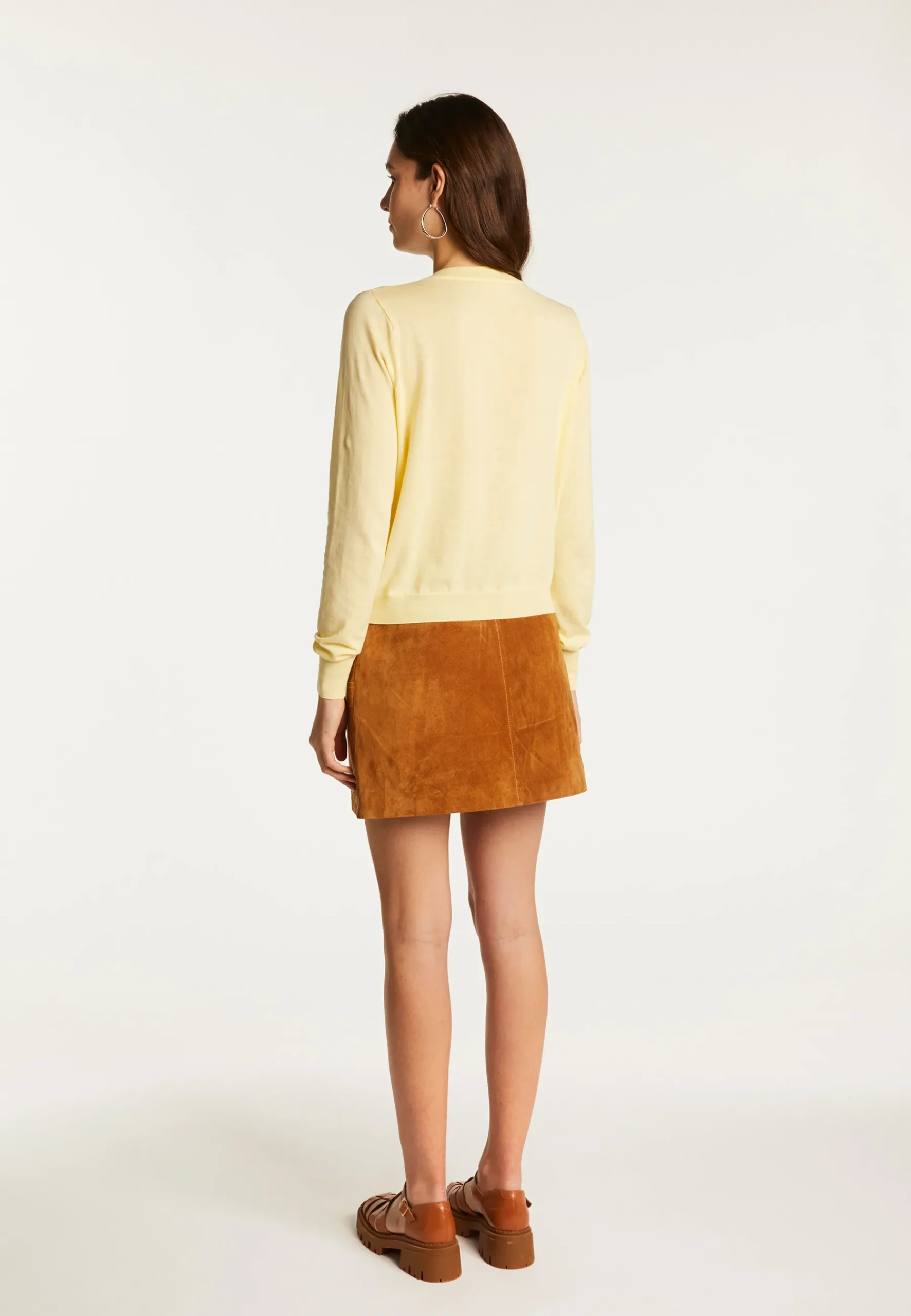 Montagut Vestes Et Cardigans-Cardigan en coton - Dana 08-Jaune