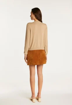 Montagut Vestes Et Cardigans-Cardigan en coton - Dana 13-Beige moyen