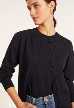 Montagut Vestes Et Cardigans-Cardigan en coton - Manel 05-Bleu marine