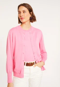 Montagut Vestes Et Cardigans-Cardigan en coton - Manel 24-Rose clair