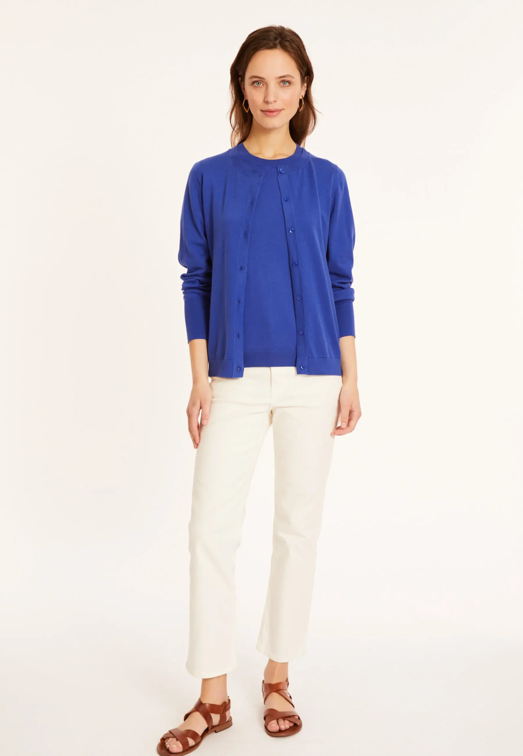 Montagut Vestes Et Cardigans-Cardigan en coton - Manel 03-Bleu foncé