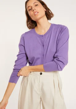 Montagut Vestes Et Cardigans-Cardigan en coton - Manel 17-Violet