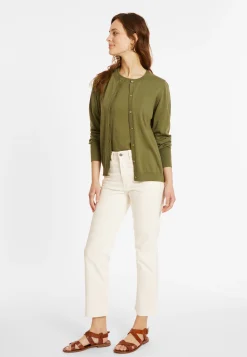 Montagut Vestes Et Cardigans-Cardigan en coton - Manel 83-Kaki