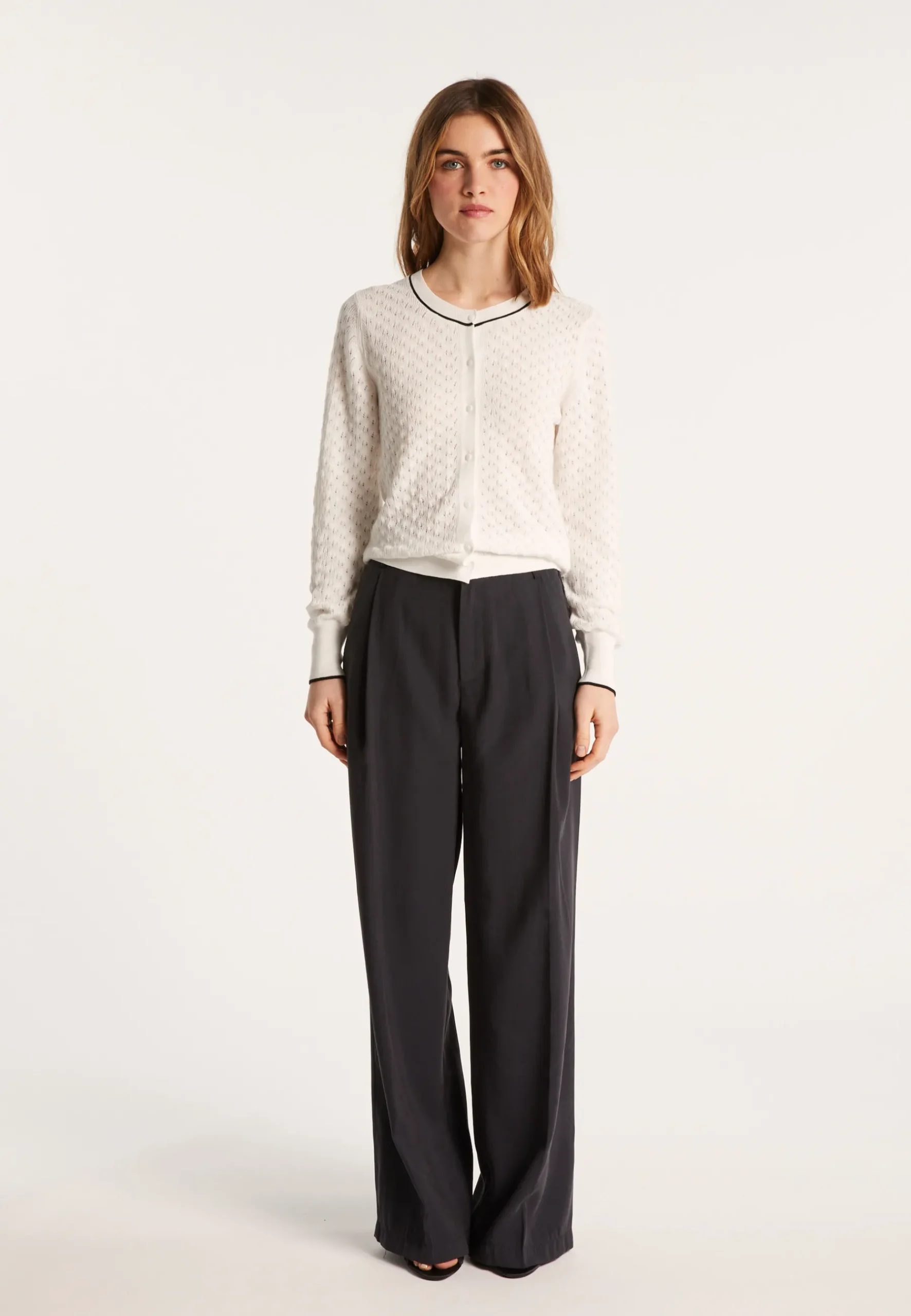 Montagut Vestes Et Cardigans-Cardigan en coton bio - Lanaelle 82-Ecru