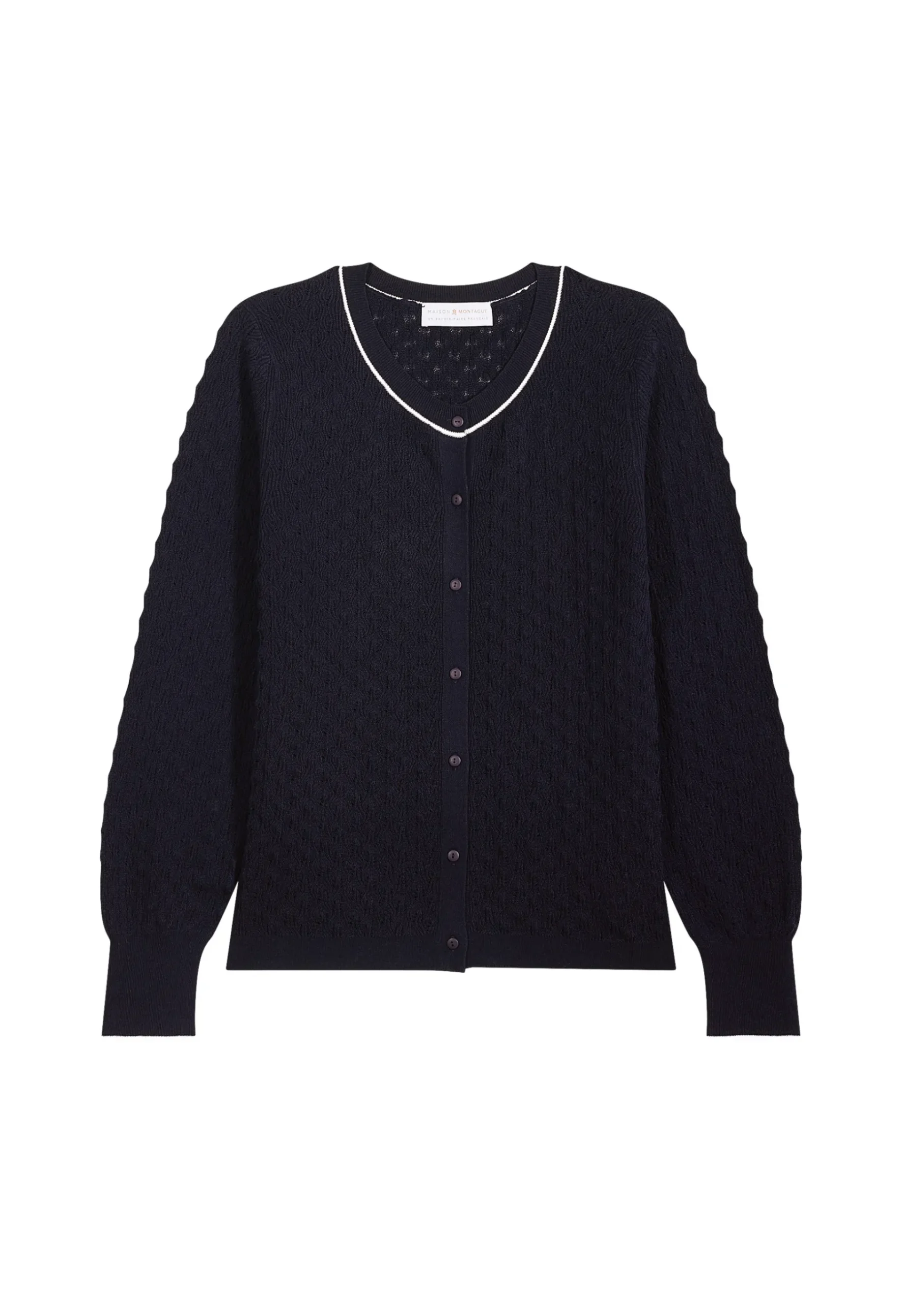 Montagut Vestes Et Cardigans-Cardigan en coton bio - Lanaelle 05-Bleu marine