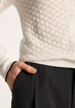 Montagut Vestes Et Cardigans-Cardigan en coton bio - Lanaelle 82-Ecru